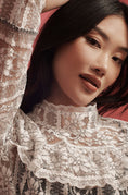 Load image into Gallery viewer, By Anthropologie Mock-Neck Long-Sleeve Lace Top
