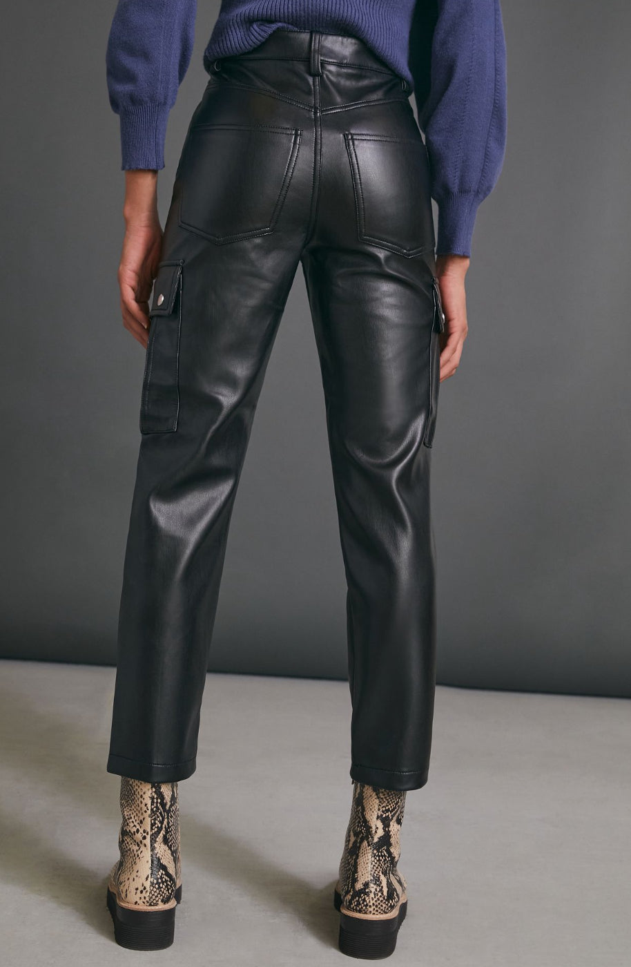 Gabi Faux Leather Utility Pants