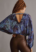 Load image into Gallery viewer, By Anthropologie Long-Sleeve Shine Cropped Blouse
