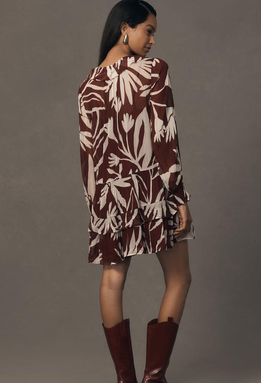 The Marais Printed Chiffon Mini Dress