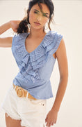 Load image into Gallery viewer, Jodi Ruffled Eyelet Crop Top
