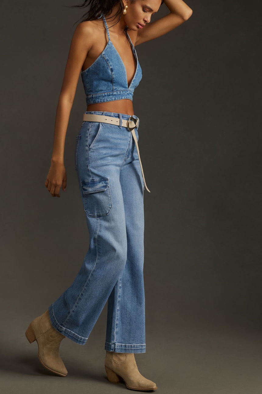 PAIGE Carly High-Rise Crop Wide-Leg Jeans