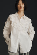 Load image into Gallery viewer, The Bennet Buttondown Shirt by Maeve: Floral Appliqué Edition
