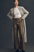 Load image into Gallery viewer, The Naomi Wide-Leg Flare Pants by Maeve: Faux Leather Edition
