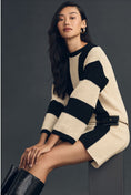 Load image into Gallery viewer, 4SI3NNA Long-Sleeve Striped Sweater Mini Dress
