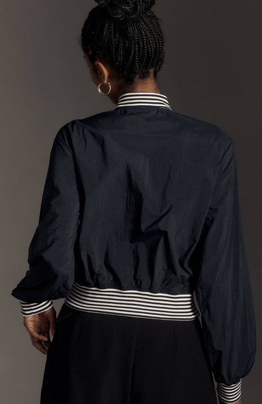 Daily Practice by Anthropologie Racing Stripes Bomber Jacket