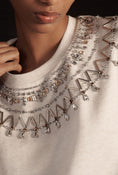 Load image into Gallery viewer, Maeve Embellished Collar Crew Neck Sweatshirt
