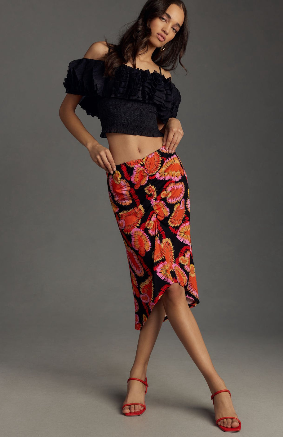 Farm Rio x Anthropologie Draped Slip Skirt