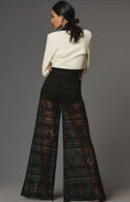 Load image into Gallery viewer, Maeve Wide-Leg Sheer Lace Trousers
