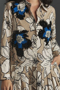 Load image into Gallery viewer, Dhruv Kapoor Long-Sleeve Floral Midi Shirt Dress
