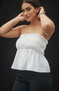 Load image into Gallery viewer, Mare Mare Smocked Linen Tube Top
