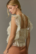 Load image into Gallery viewer, By Anthropologie Sequin Ruffled Tank
