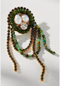 Load image into Gallery viewer, Sunset Beaded Looped Drop Earrings
