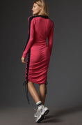 Load image into Gallery viewer, Daily Practice by Anthropologie Long-Sleeve Colorblock Polo Midi Dress
