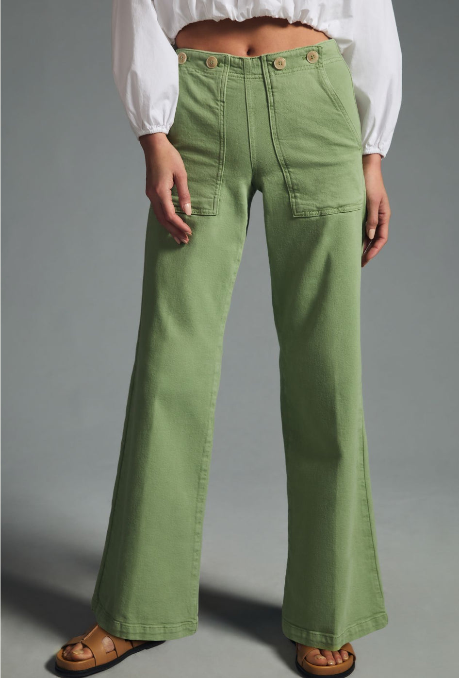 The Kit High-Rise Wide-Leg Utility Trousers by Pilcro