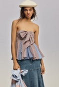 Load image into Gallery viewer, By Anthropologie Strapless Tie Swing Blouse
