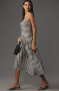 Load image into Gallery viewer, By Anthropologie One-Shoulder Gingham Midi Dress
