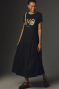 Load image into Gallery viewer, Farm Rio Short-Sleeve Tiered T-Shirt Midi Dress
