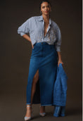 Load image into Gallery viewer, The Madi Front-Slit Denim Skirt by Pilcro
