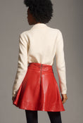 Load image into Gallery viewer, Maeve Faux Leather Circle Mini Skirt
