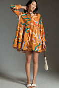 Load image into Gallery viewer, Maeve Printed Tiered Shirt Dress
