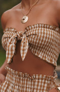 Load image into Gallery viewer, MABLE Gingham Bandeau Top
