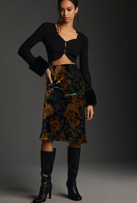 The Tilda Velvet Slip Skirt