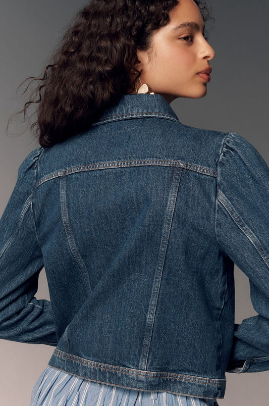 Pilcro Puff-Sleeve Denim Jacket