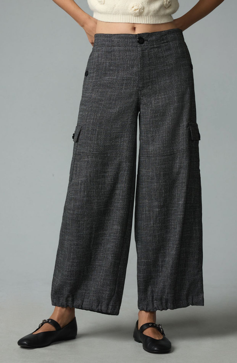 By Anthropologie Tweed Parachute Pants