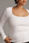 Load image into Gallery viewer, Maeve Square-Neck Long Sleeve Top
