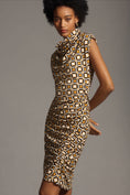 Load image into Gallery viewer, The Maya Ruched Cowl-Neck Dress: Printed Mini Edition
