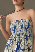 Load image into Gallery viewer, Farm Rio x Anthropologie Strapless Smocked Ruffle Mini Dress
