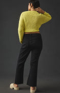 Load image into Gallery viewer, The Yaya Coated Mid-Rise Crop Flare Jeans
