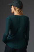 Load image into Gallery viewer, Andie Ribbed Tissue Henley Top by Pilcro
