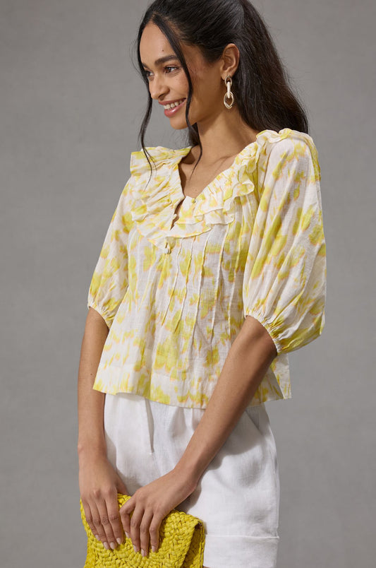 Maeve Off-The-Shoulder Ruffled Swing Blouse