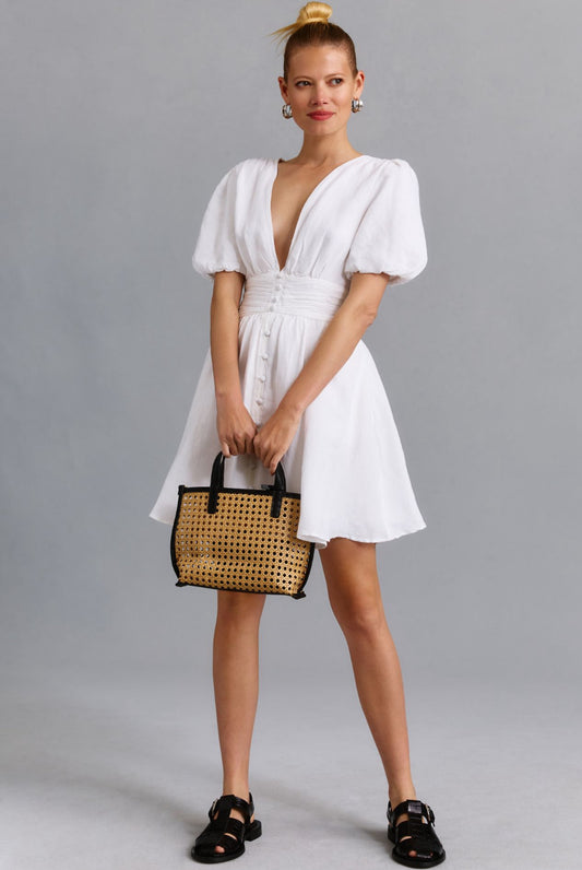 The Katerina Button-Front Mini Dress