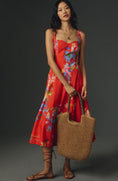 Load image into Gallery viewer, By Anthropologie Seamed Sweetheart Midi Dress
