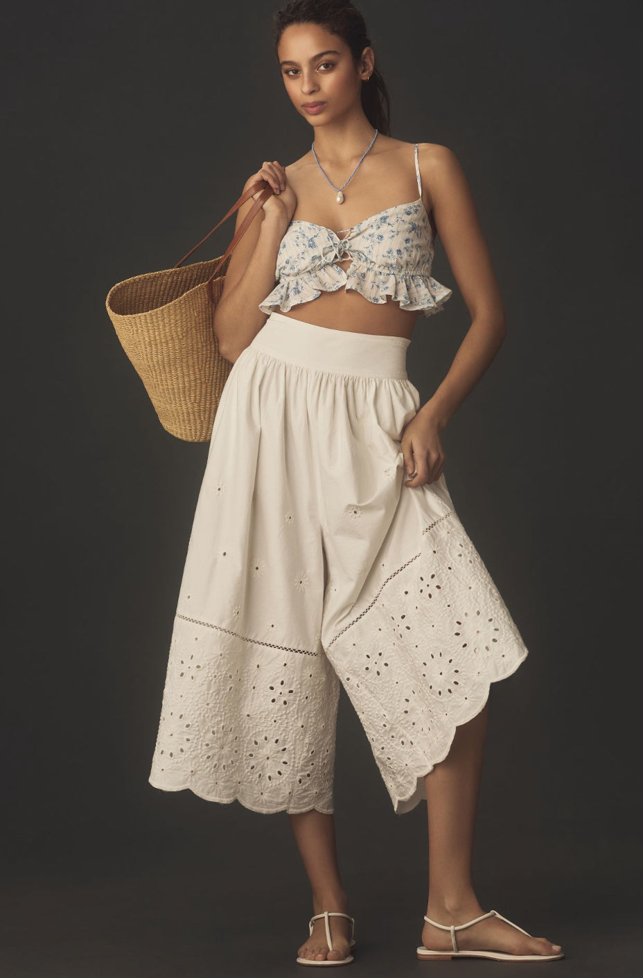 Maeve Embroidered Skirty Culottes