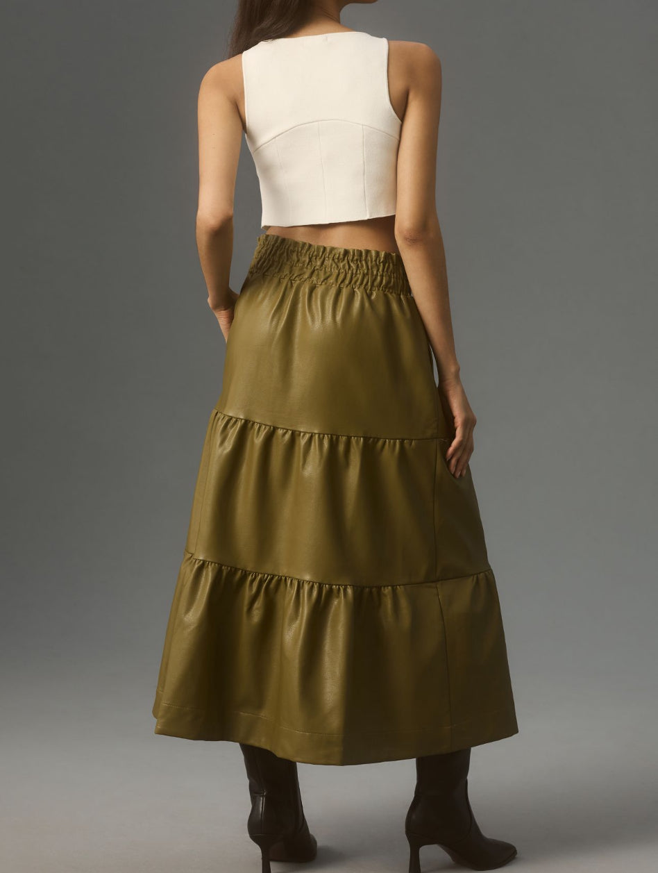 The Somerset Maxi Skirt: Faux Leather Edition