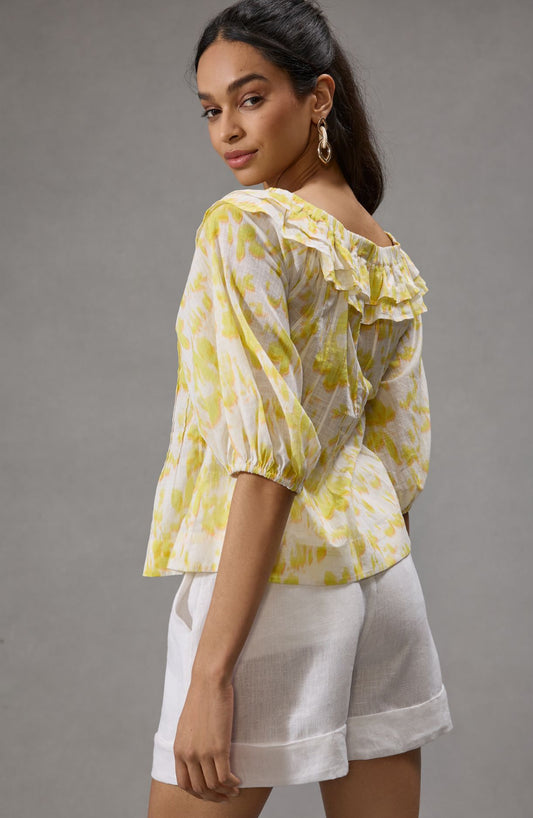 Maeve Off-The-Shoulder Ruffled Swing Blouse