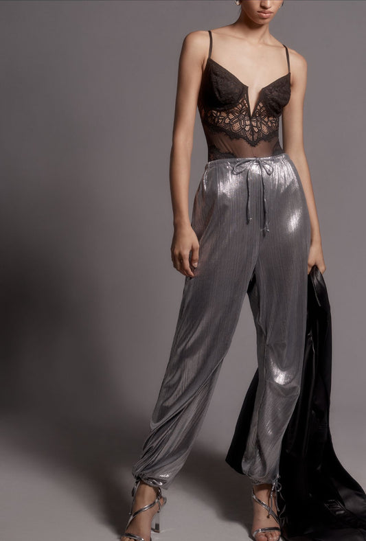 By Anthropologie Liquid Shine Parachute Trousers