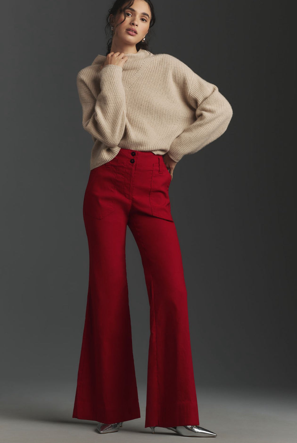 The Naomi Wide-Leg Flare Pants by Maeve