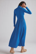 Load image into Gallery viewer, Layered Mock Neck Sweater Maxi Dress
