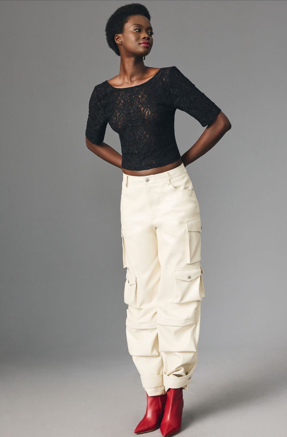 By Anthropologie Lace Boatneck Top