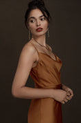 Load image into Gallery viewer, BHLDN Cali Satin Cowl-Neck Midi Slip Dress
