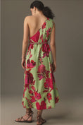 Load image into Gallery viewer, Farm Rio Fresh Garden One-Shoulder Linen Midi Dress
