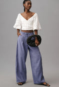 Load image into Gallery viewer, Maeve Seamed Wide-Leg Track Pants
