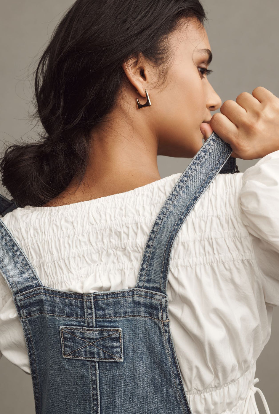 Pilcro Denim Micro Overalls