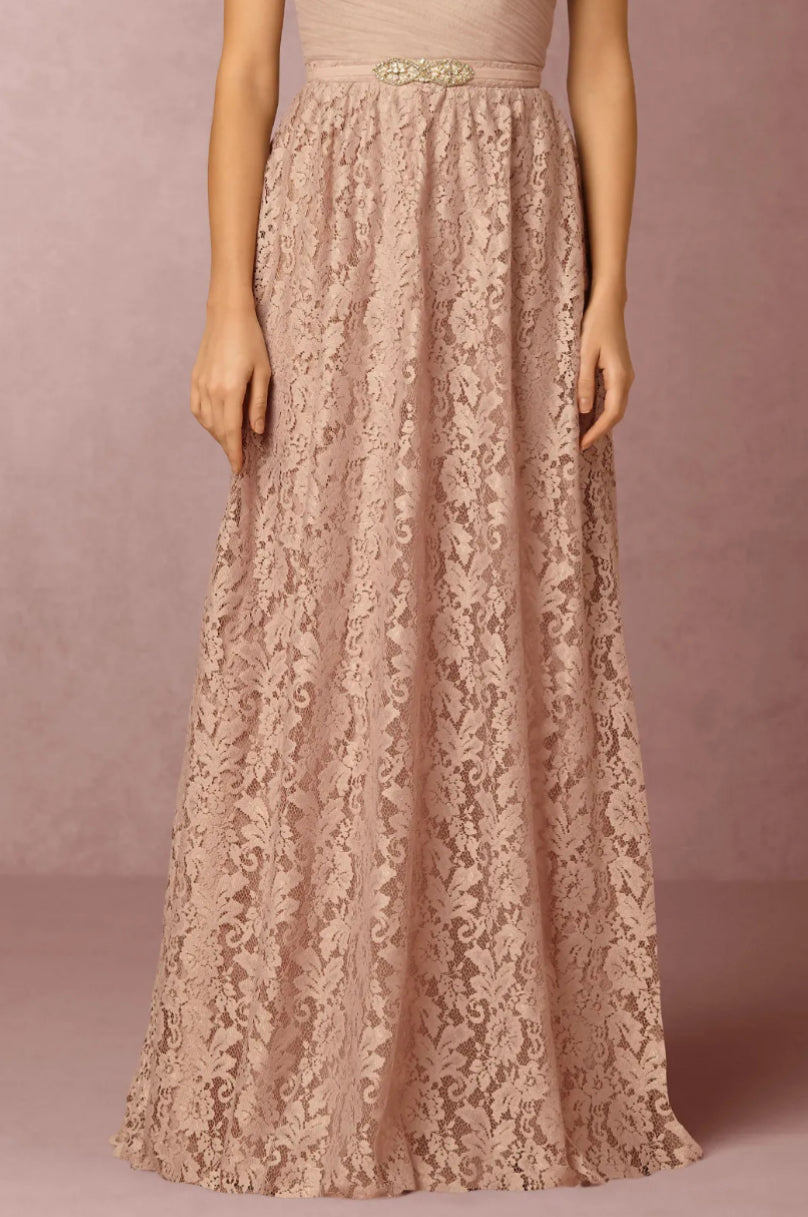 BHLDN Cambria Lace Maxi Skirt