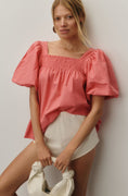 Load image into Gallery viewer, By Anthropologie Puff-Sleeve Smocked Blouse
